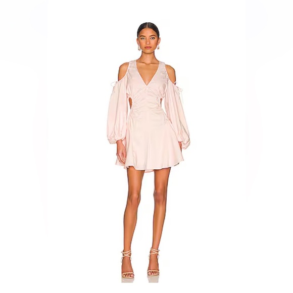 NWT! Bardot Revolve Apollo Peach Pink Cutout Mini Summer Cocktail Dress sz 2 - Picture 1 of 11